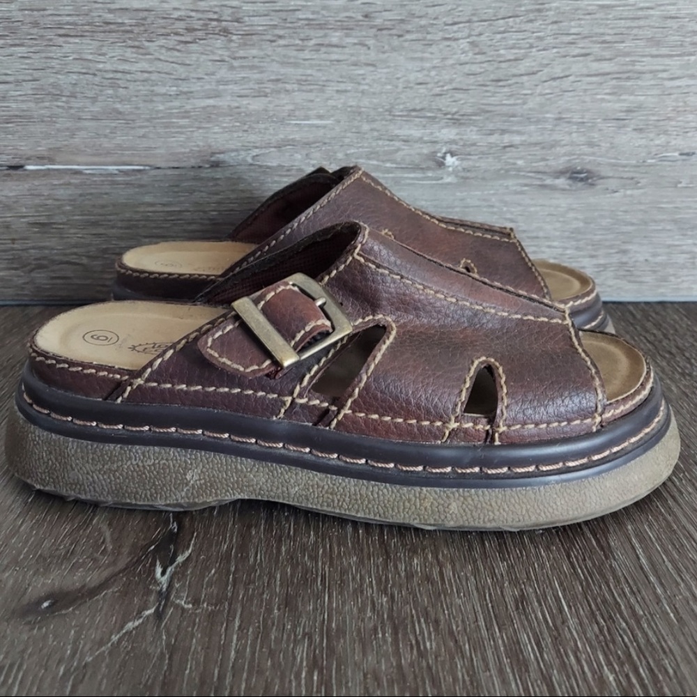 Grunge Vintage Brown Chunky Platform Sandals